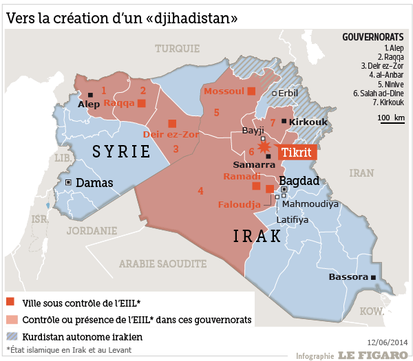 Irak : Obama n'enverra pas de troupes au sol . WEB_201424_irak_syrie