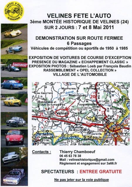 Montée historique de Vélines 7 et 8 mai 2011 Afficheveline001