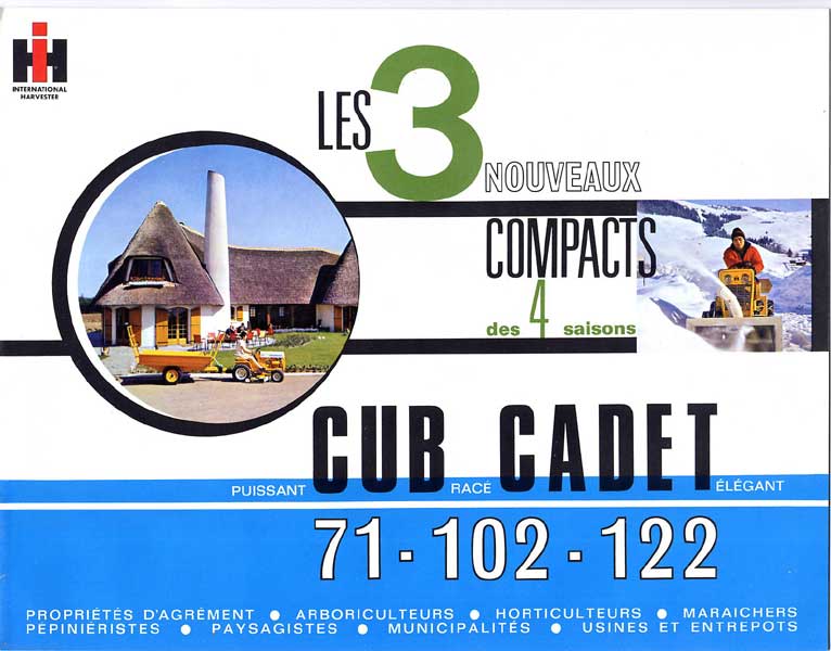 IH gamme parcs et jardins Cubcadet_fr541t