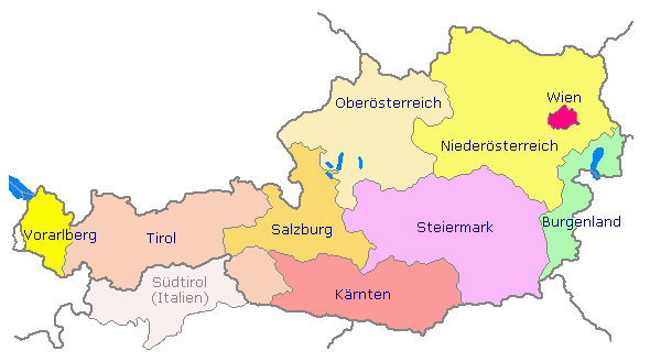 AUSTRIA Autriche_regions