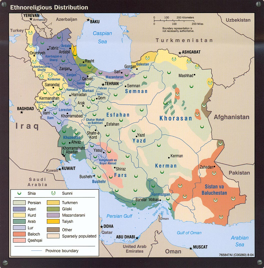 خارطة توزيع السكان في إيران حسب الأعراق Iran_ethnoreligious_distribution_2004