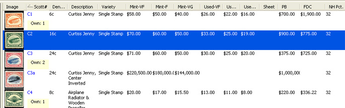 برنامج StampManage لهواة جمع الطوابع ValueView