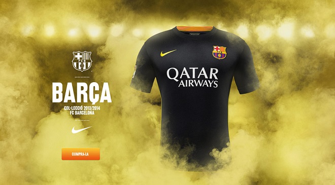 Nueva camiseta negra del Barça Tercera-camiseta-barcelona-2013-2014