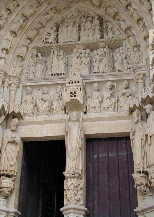 La façade occidentale de la cathédrale d'Amiens Tympan