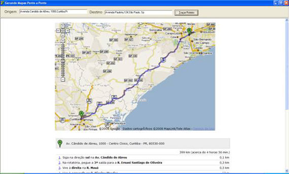 Traçando Mapas ponto a ponto utilização API do Google Maps Image003