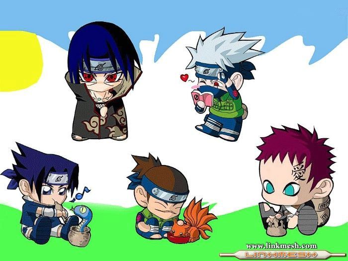 Gaara, Sasuker, Kakashi y otros Caricaturas