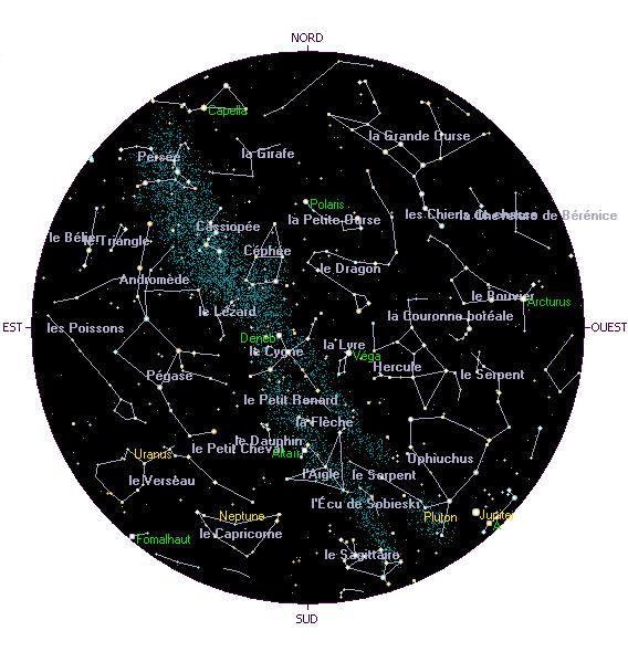 Ephmrides et carte du mois de septembre 2007 09