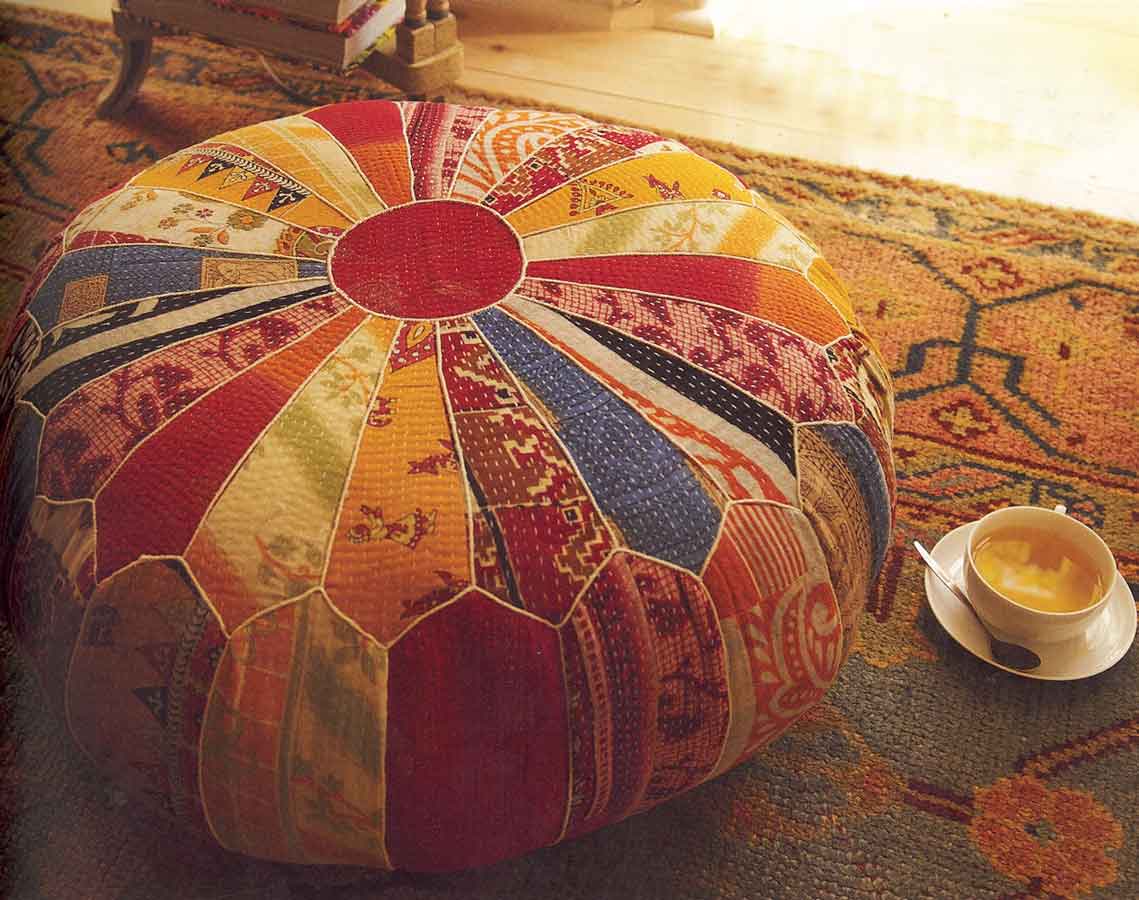 Pačvork: umetnost 'na parčiće' Patchwork-pouffeCC601