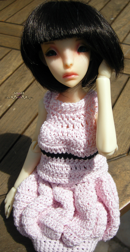 Premiers essais de crochet de lollie Penelope-bulle