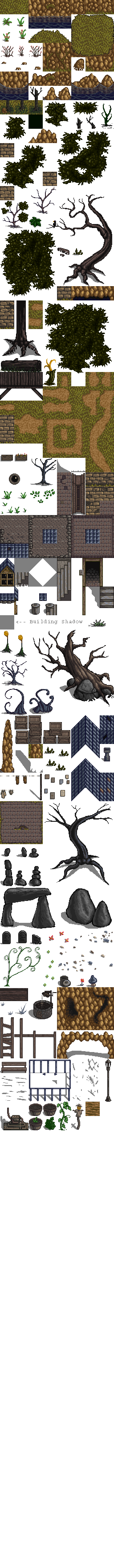 Sprites, Tiles, e itens Town01