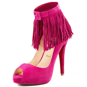 Christian Louboutin Suede Fringe Pompes