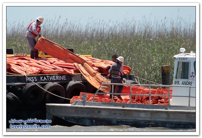 صورأنفجارفى محطة تنقيب لنفط وتسربه على سواحل لويزيان Explosion-leakage-oil-exploration-station-33