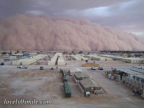 عاصفة حدثت في العراق مع الجيش الامريكي Sandstorm-in-iraq-06