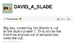 David Slade Actualiza su twitter