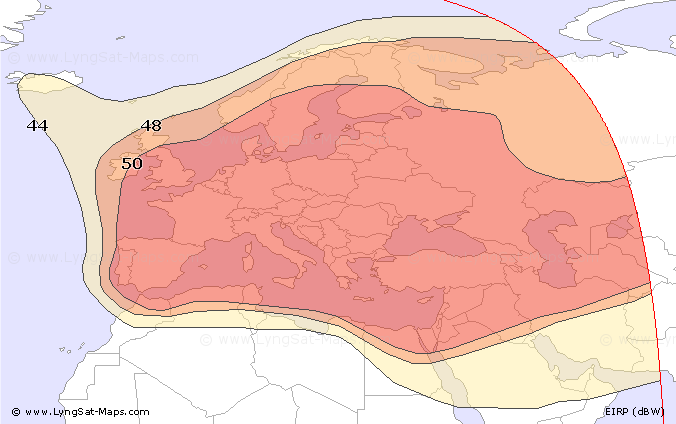 مباشر من قمر نيل ست التقط في طبق وحد Atlantic Bird 3 Telstar 12 / 15°W Telstar-12-Europe