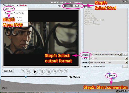 Share an easy way to enjoy DVD and Video on iPod Touch/Classic/Nano(for Windows/Mac) Open-dvd-n2