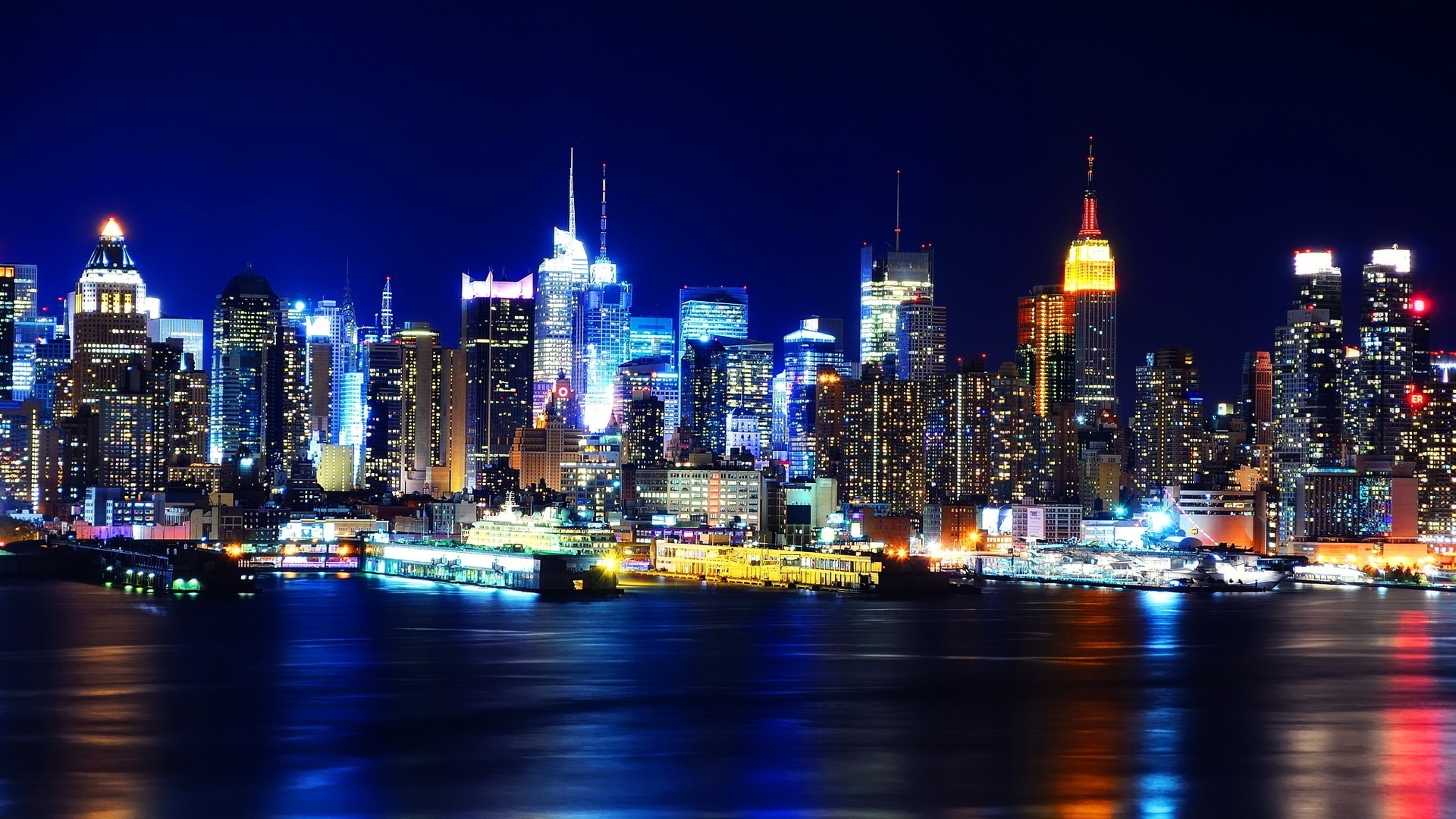 نيويورك : الولايات المتحدة / New York : United states New-york-city-night-lights-hd-wallpapers