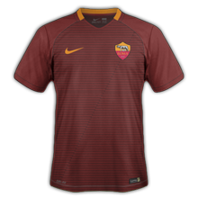 SKEL HORROR SHOW 6 ETOILES SUR LE MAILLOT AS-Rome-2017-maillot-domicile-football-Nike