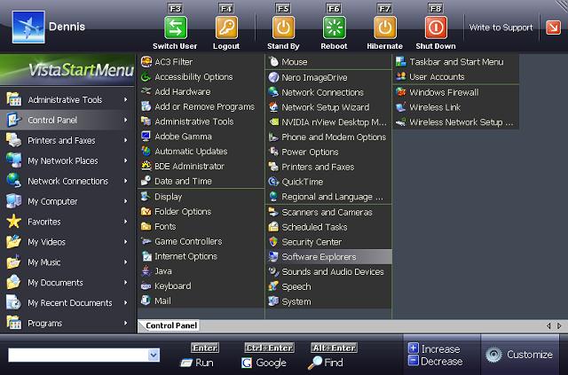 برنامج رائع يغير شكل قائمة ابدا Vista Start Menu 3.151 Vistastartmenu