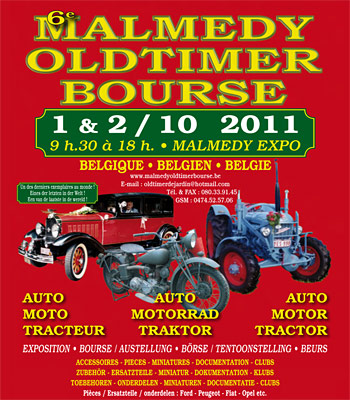 MALMEDY OLDTIMER BOURSE 2011 1 et 2 octobre 2011 Affichepetit11