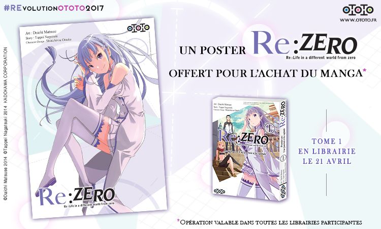 Ototo, nouvel diteur  - Page 2 Re-zero-poster-emilia-ototo-annonce