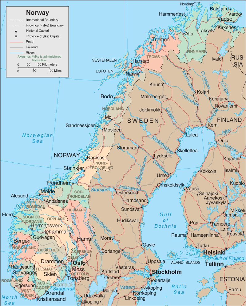 خريطت النرويج Norway-map-800