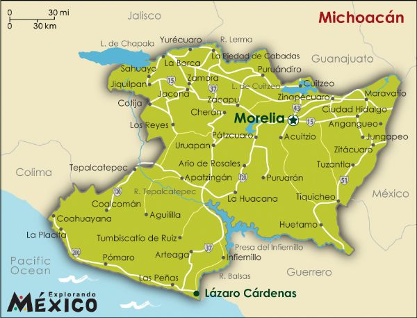 MICHOACÁN - Reflexión de una ciudadana Mapa-de-michoacan