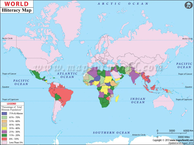 Perte de repère - Page 2 World-illiteracy-map