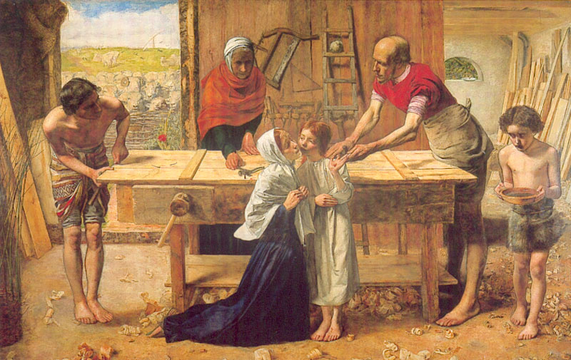 لوحات الفنان /جون أفرت ميليه John everett millais Millais-christ-in-the-house-of-his-parents