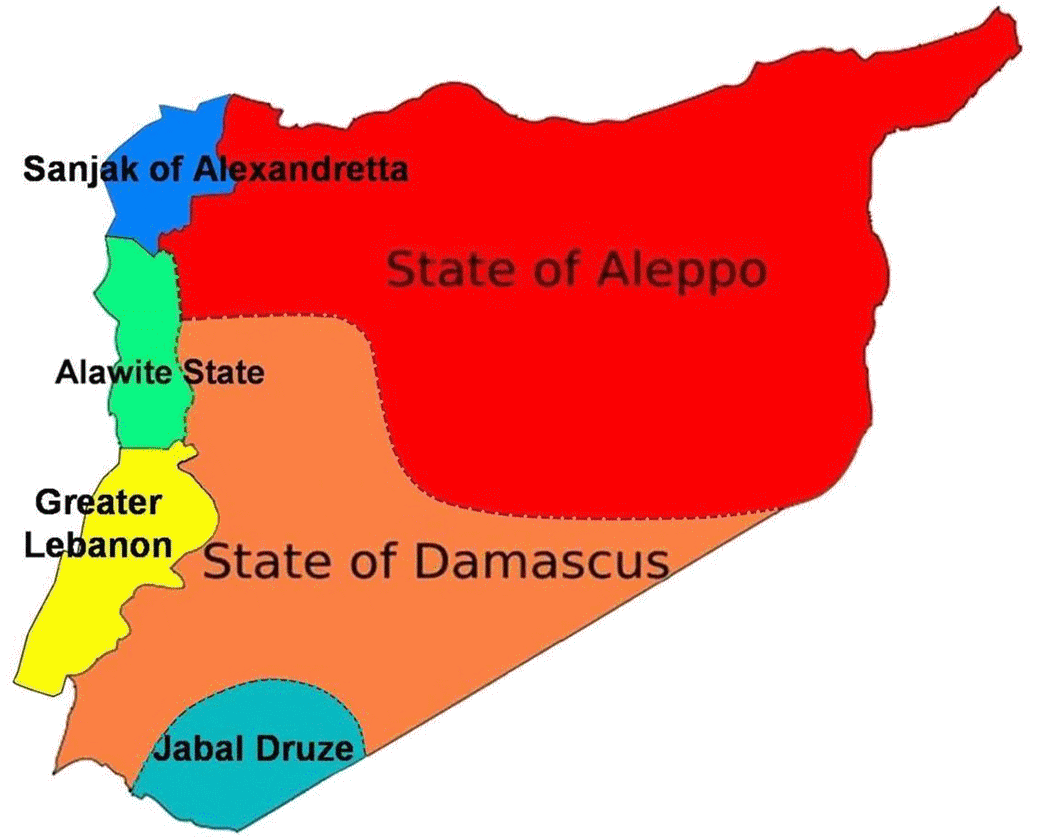 أهم الحضارات التي مرت على سوريا الحضارة Mandate_of_Syria