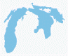 قائمه اكبر البحيرات بالعالم Michigan-huron_outline