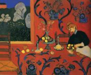 مدارس الفن التشكيلي 180px-Matisse-The-Dessert-Harmony-in-Red-Henri-1908-fast