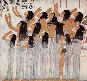 Tha artist in Ancient Egypt followed the rule of depicting c Common-mourners-from-the-tomb-of-Ramose.-XVIII-Dynasty.-Ancient-Egypt.-photo-wikimedia-300x280