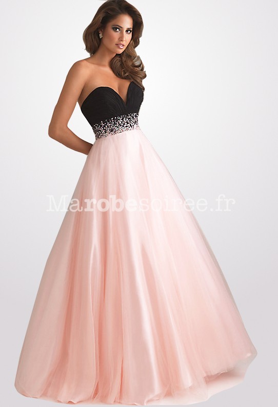 TOPIC COMMUN ▶ PROM' YEAR 2014 - Page 5 Robe-de-soiree-rose-longue-pour-mariage-fuchsia-pas-cher-jupon_1