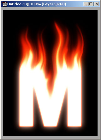 Letras de fuego [Photoshop] Faerdig