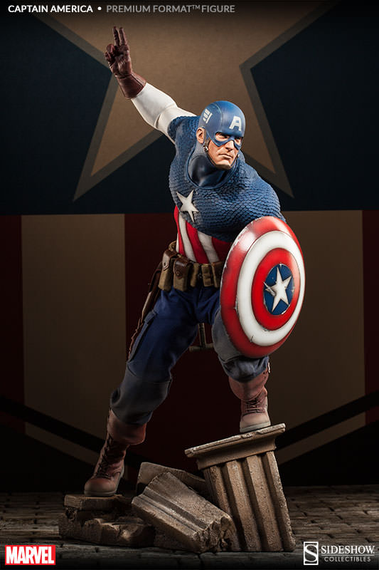CAPTAIN AMERICA " ALLIED CHARGE ON HYDRA " Premium format 300196-captain-america-001