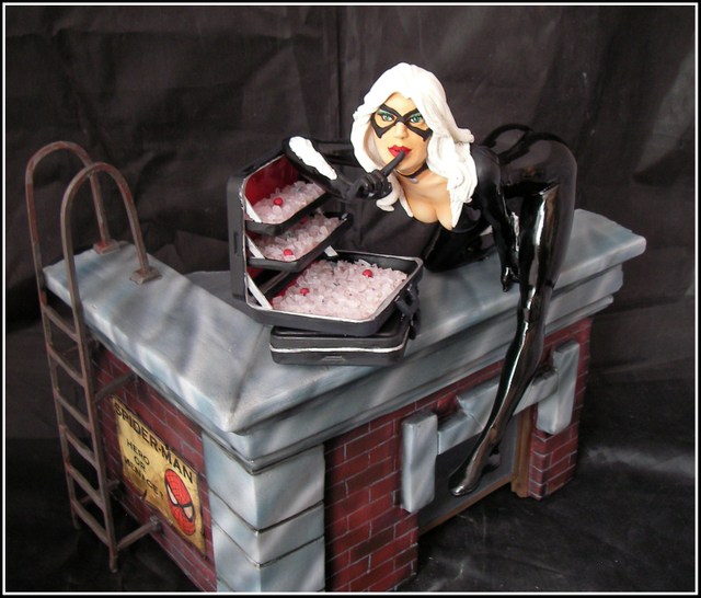 Black cat diorama 178