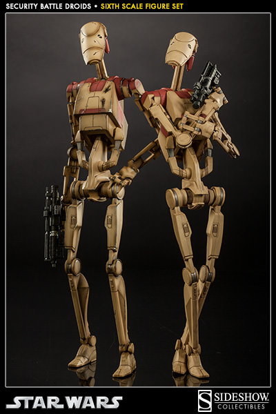 STAR WARS: SECURITY BATTLE DROIDS sixth scale figure set** 1sdroids5