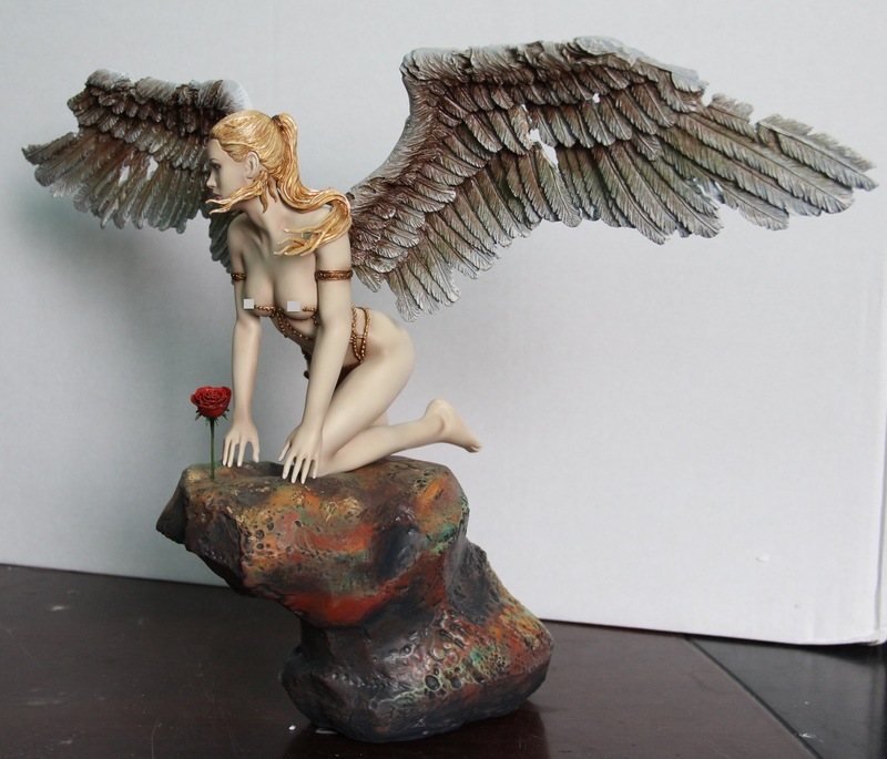 HER GARDEN BROKEN WINGS - BORIS VALLEJO HER_GARDEN_RESIN_broken_wings-review2