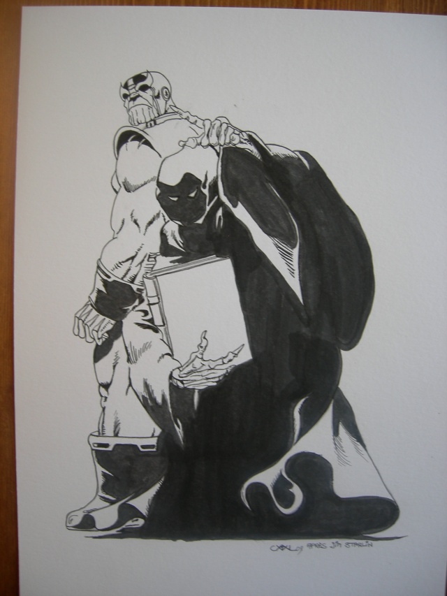 THANOS AND DEATH d'après Jim Starlin DESSINS__25X35