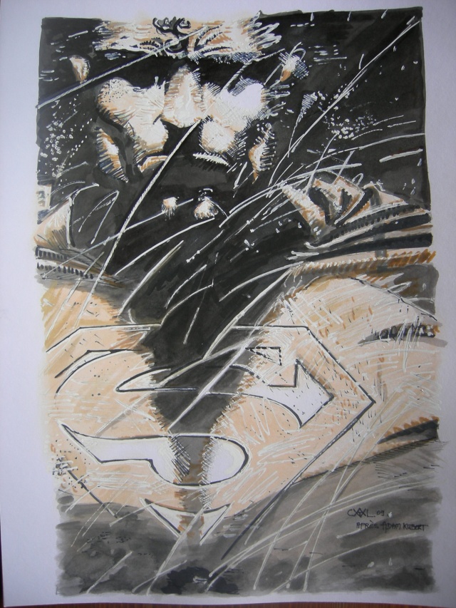 SUPERMAN cover d'après Adam Kubert Dessins_1