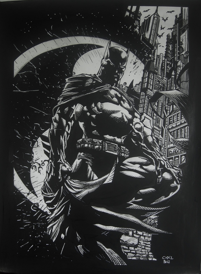 BATMAN , Wizard Cover recreation after David Finch Batman_after_Finch_commission_PF