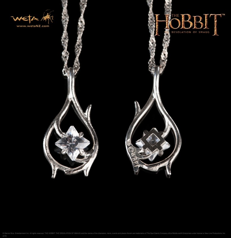 THE HOBBIT - THE DESOLATION OF SMAUG : TAURIEL'S PENDANT AND CHAIN - STERLING SILVER AND CUBIC ZIRCONIA Tauriel_pendant_4__Copier_