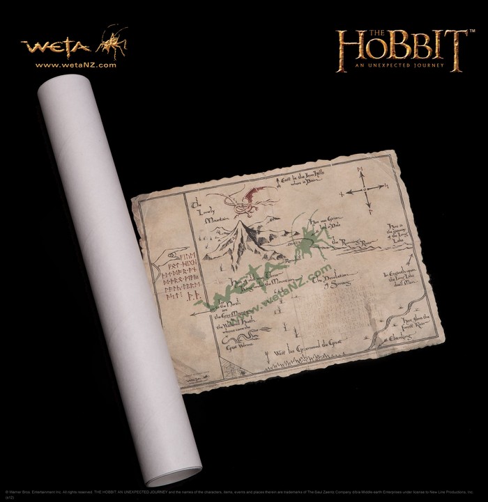 THE HOBBIT : THORIN'S MAP (Parchment Art Print)