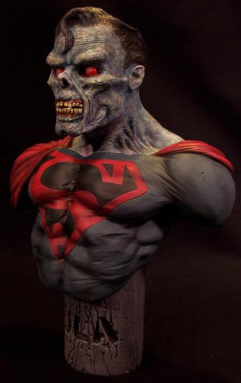 Superman "Zombie" - Buste - Casey Love 0caseylovesupermanzombiedanno1