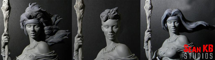 Malicia  "change-o-head / Terre Sauvage" (Rogue) - Statue - Sean Bufford 0maliciaseanbufford0