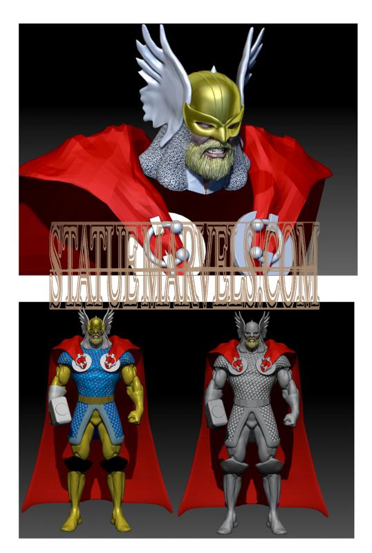 Statue THOR "armure" 0thorarmurefull