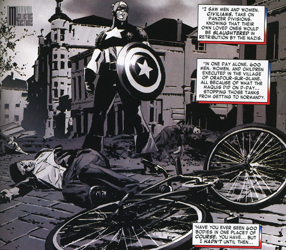 Statue CAPTAIN AMERICA "Newsreel - black & white" Cap_des1