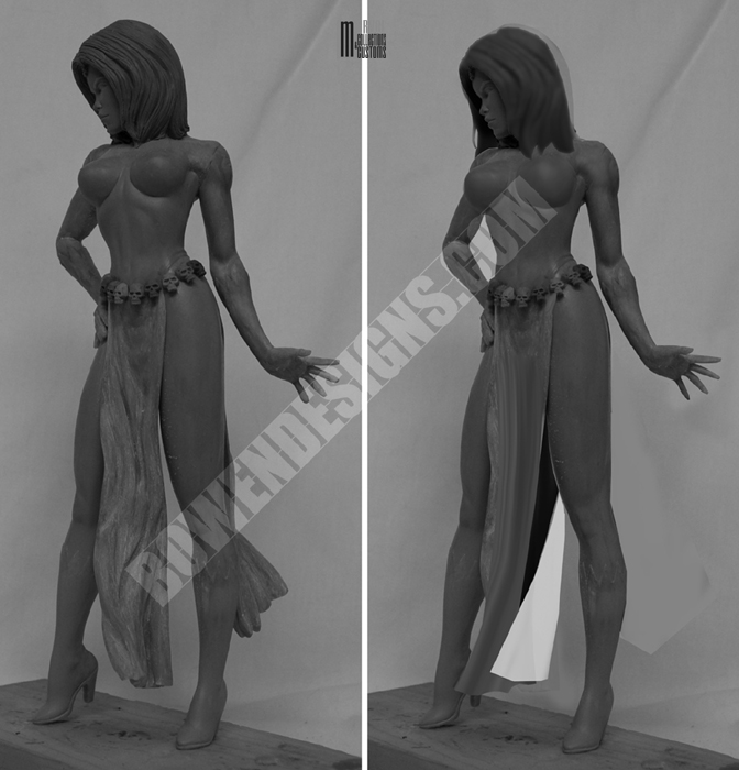 Statue MYSTIQUE [projet abandonné] Mystique_WIP2_copie