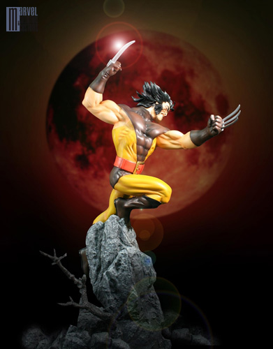 WOLVERINE "Uncanny X-Men" - Statue - Duke Fleed Serval_marron_action_photo_officielle_copie